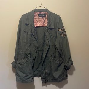 Madden NYC Army Green Military Twill Jacket